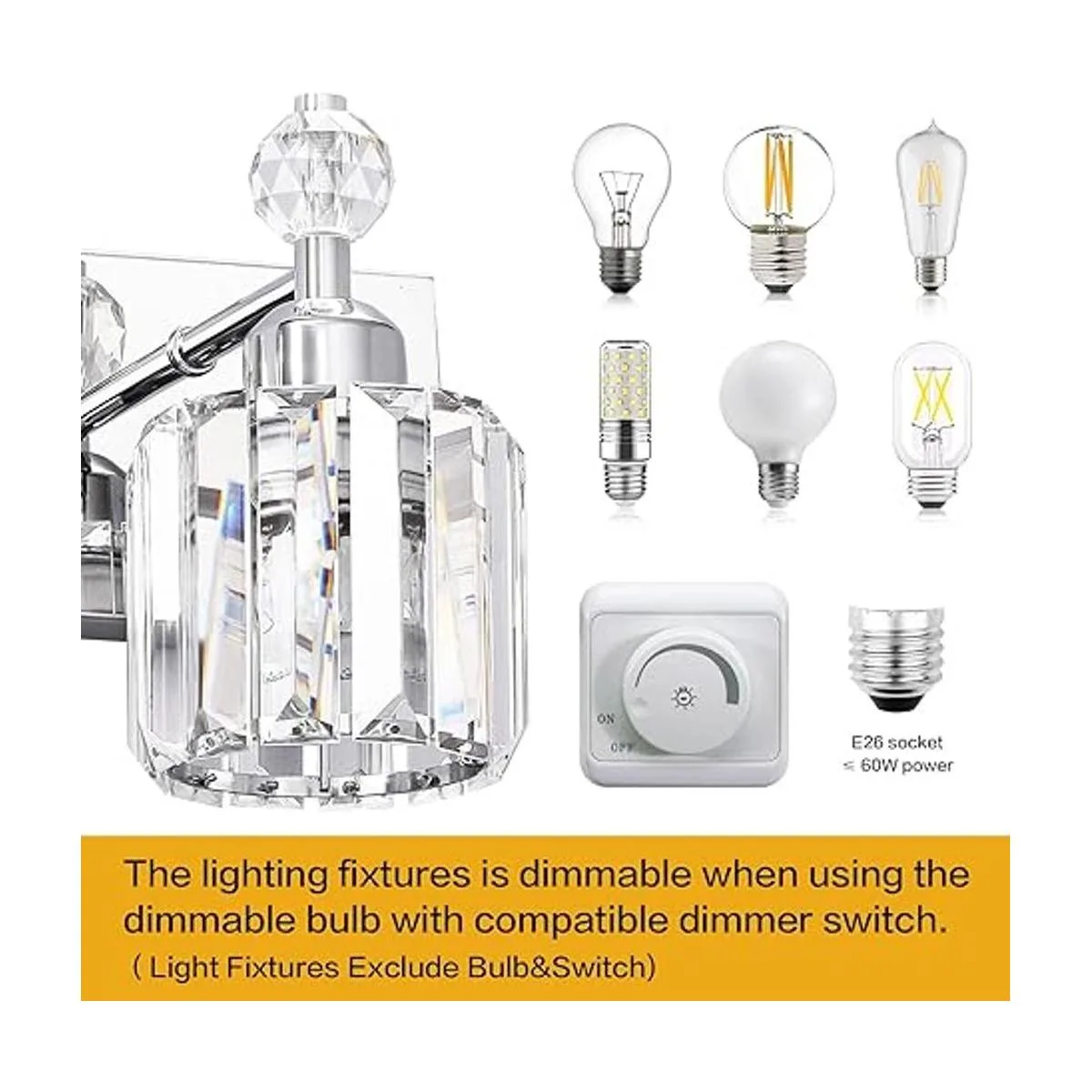 PRESDE Luces de baño modernas de cristal sobre espejo_5