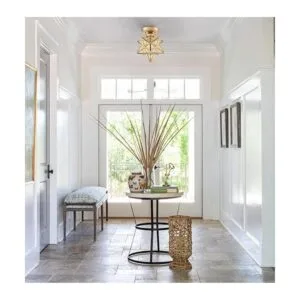 Lámpara de techo moderna de latón con diseño de estrella_6