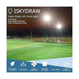 Luz de inundación LED de 400 W 40000 lúmenes luces de_2