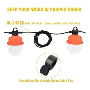 dephen 100W LED Luz de Construcción 50ft Enlazable 12000Lm_4