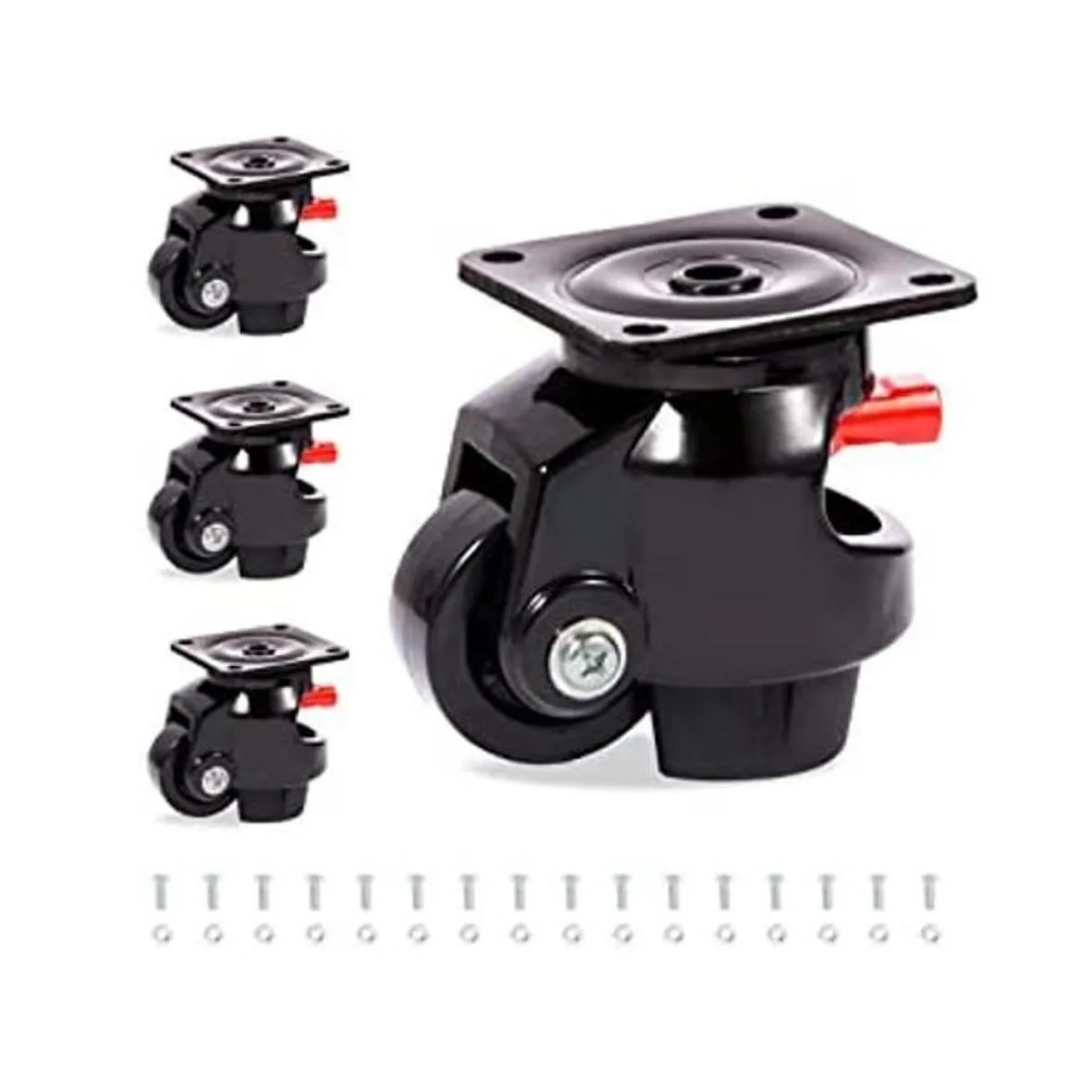 Nefish Juego de 4 ruedas de nivelación resistentes de 80_1