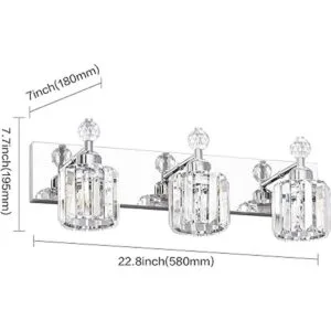 PRESDE Luces de baño modernas de cristal sobre espejo_4