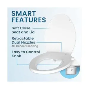 GenieBidet Stealth Asiento alargado para bidé Boquillas_5