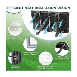 Luz de inundación LED de 400 W 40000 lúmenes luces de_3