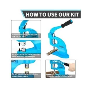 PIKWO Prensa de mano resistente con ojales para máquina de_6