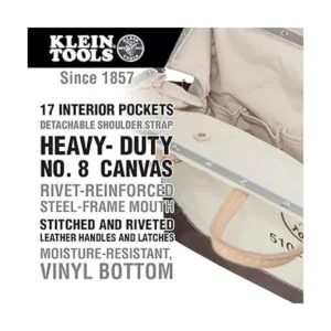 Bolso de lujo para herramientas Klein Tools de lona hecha_2