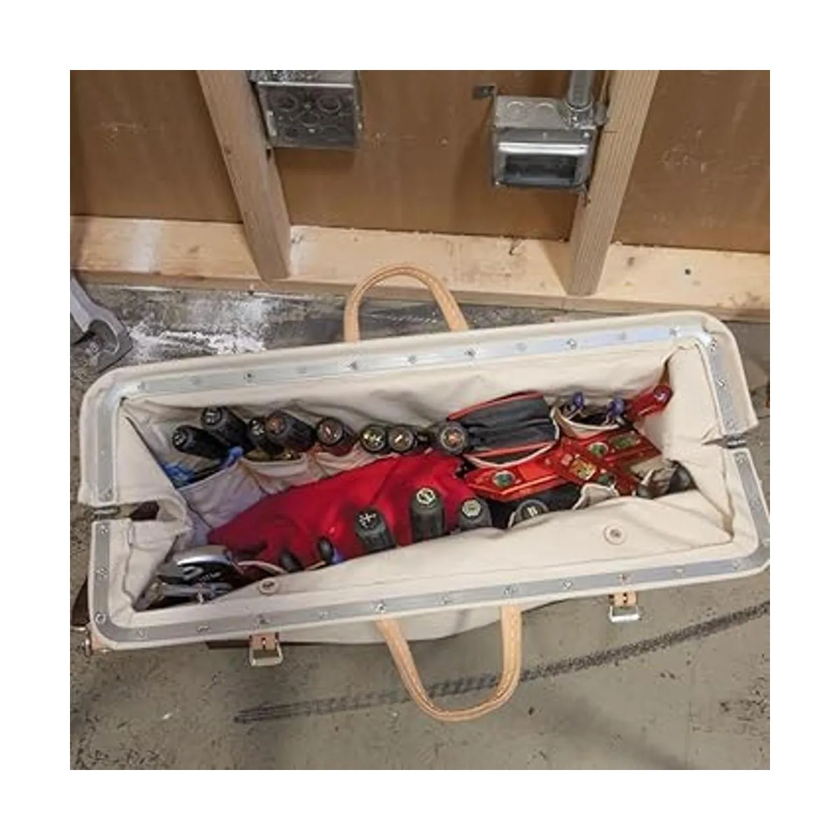 Bolso de lujo para herramientas Klein Tools de lona hecha_4