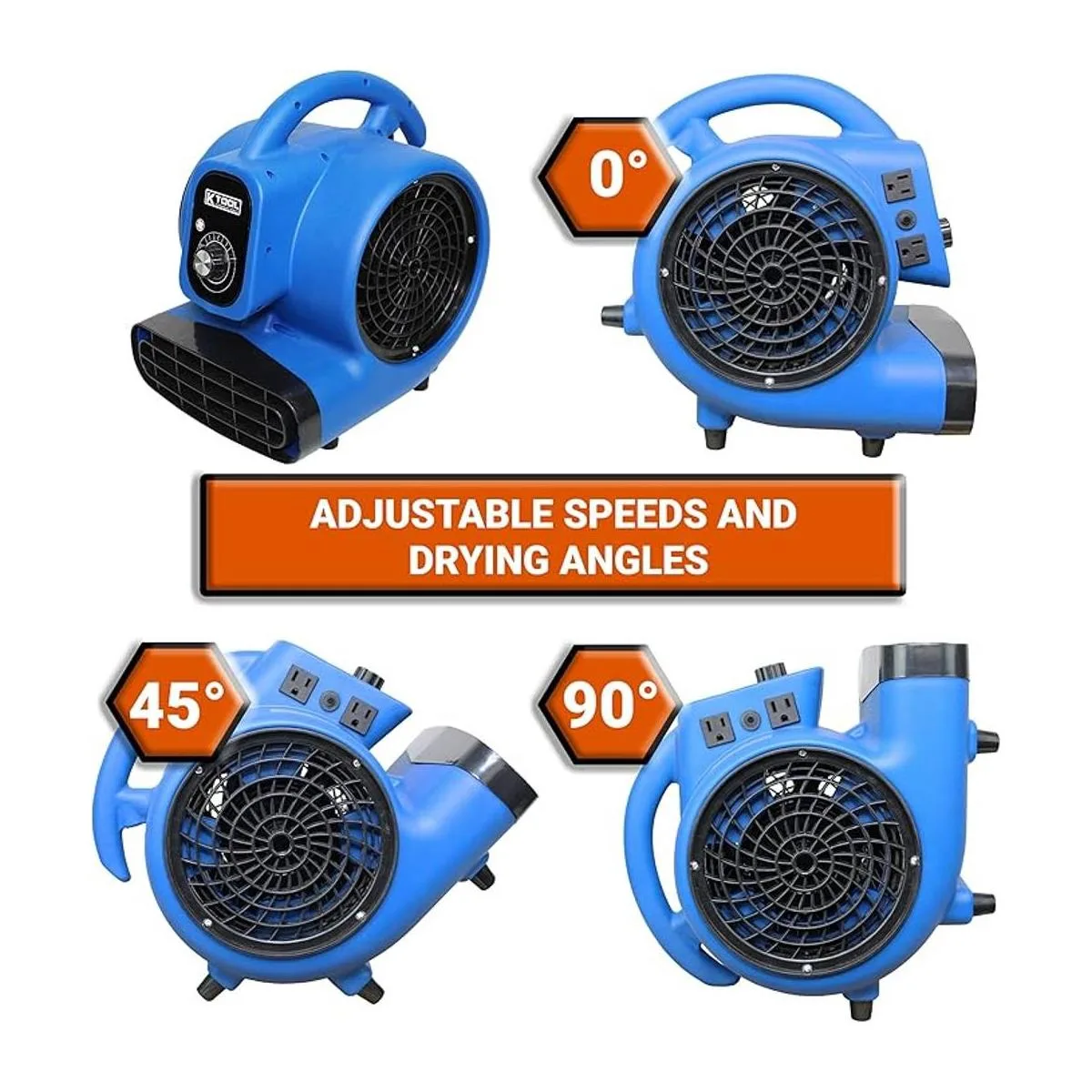 K Tool International Soplador de piso con motor de aire de_3