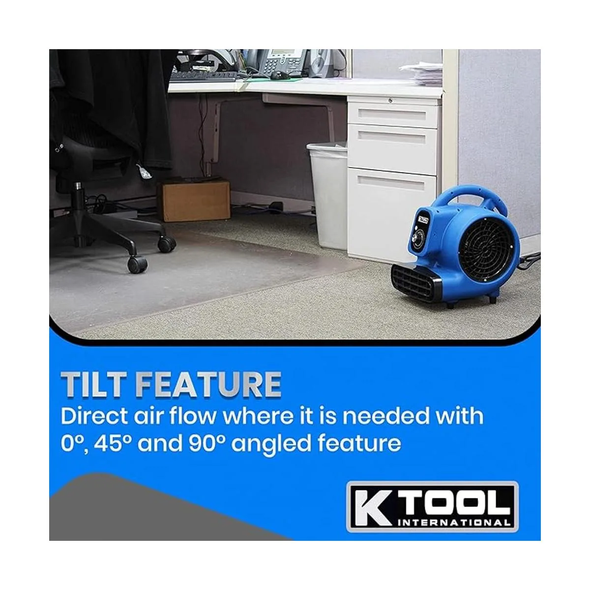 K Tool International Soplador de piso con motor de aire de_5