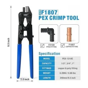 IWISS F1807 PEX Crimper kit de herramientas de crimpado_4