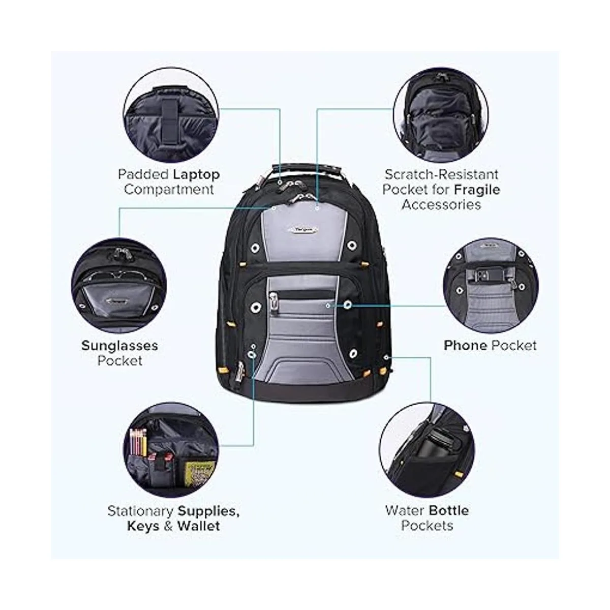 Targus mochila Drifter II con espacio para computadora_3