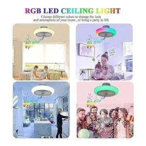 Ventiladores de techo con luces y Bluetooth remoto_2