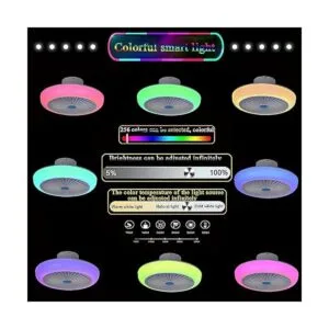 Ventiladores de techo con luces y Bluetooth remoto_5