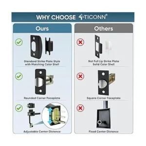 TICONN Juego de manijas dobles para puerta delantera_4
