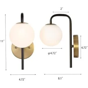 BYOLIIMA Juego de 2 apliques de pared industriales de_4