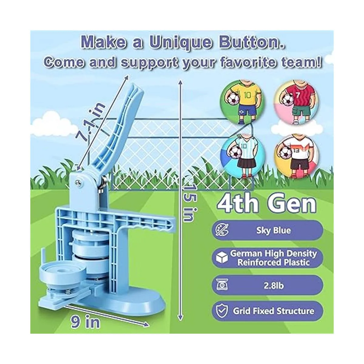 Happizza Máquina para hacer botones de varios tamaños 4_2