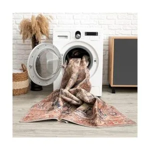 Bloom Rugs Alfombra lavable de 5 x 7 pies color beige y_5