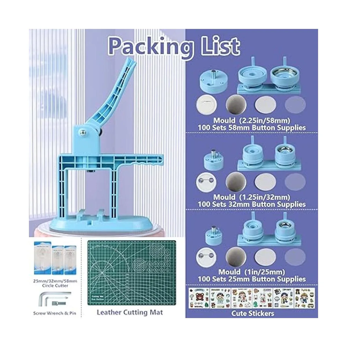 Happizza Máquina para hacer botones de varios tamaños 4_3