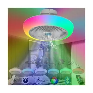 Ventiladores de techo con luces y Bluetooth remoto_4