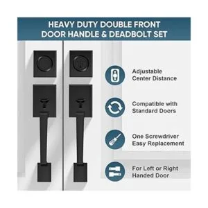 TICONN Juego de manijas dobles para puerta delantera_6