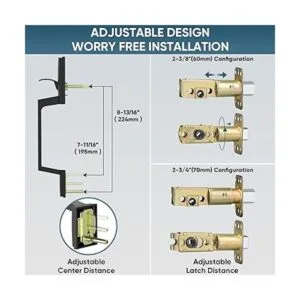 TICONN Juego de manijas dobles para puerta delantera_2