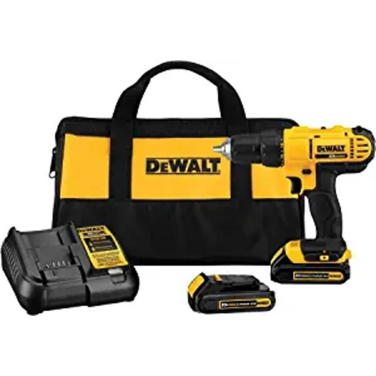 Juego de taladro compacto DeWalt DCD771C2 de 20 vatios_1