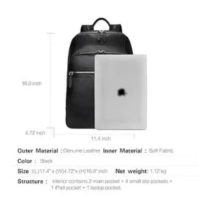 BOSTANTEN Mochila de cuero para hombre de 156 pulgadas_4