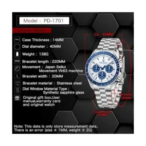 Pagani Design 1701 Mens Quartz Watch Casual Stainless_6