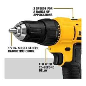 Juego de taladro compacto DeWalt DCD771C2 de 20 vatios_3