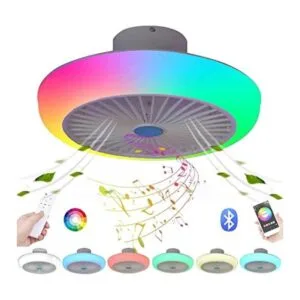 Ventiladores de techo con luces y Bluetooth remoto_1