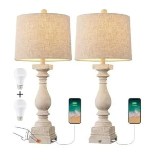 BOBOMOMO Farmhouse Juego de 2 lámparas de mesa regulables_5