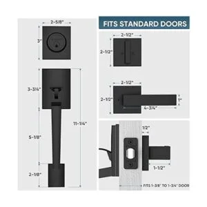TICONN Juego de manijas dobles para puerta delantera_3