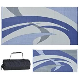 Alfombrilla estilo jardín AzulNegroGris_1