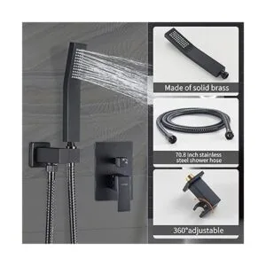 Cobbe Juego completo de grifería de ducha con cabezal_5