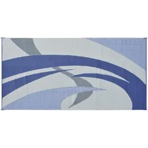 Alfombrilla estilo jardín AzulNegroGris_3