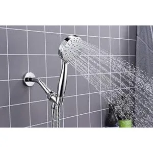 Cabezal de ducha de mano de 3 rociadores de metal con_5