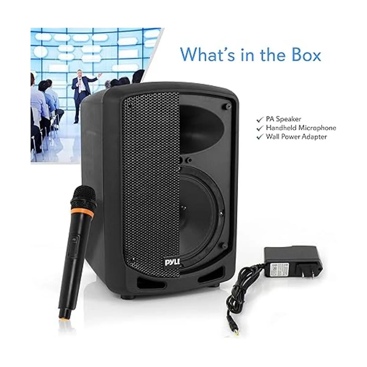 Pyle Altavoz con Bluetooth para karaoke para cargar Negro_6