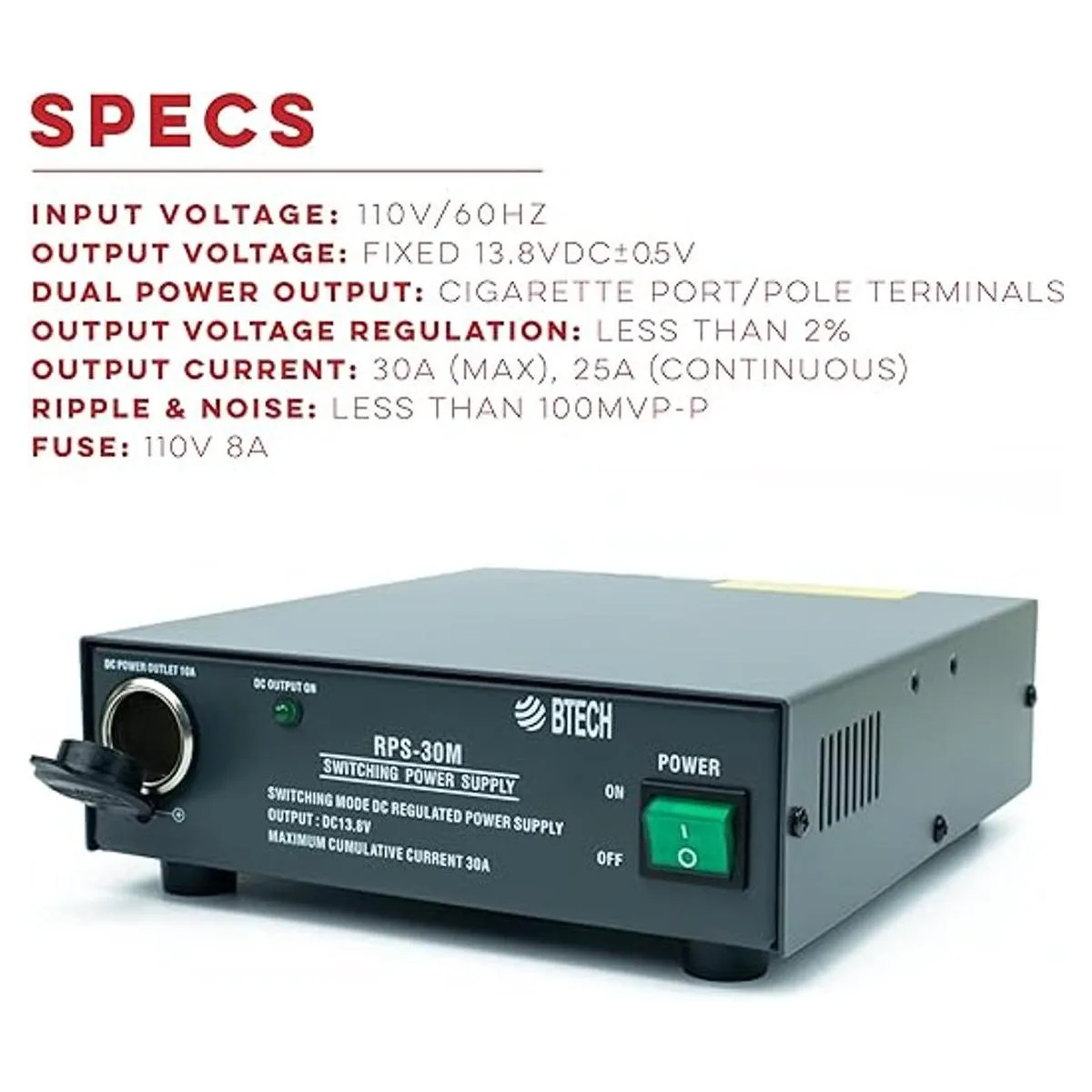 BTECH RPS30M Fuente de alimentación compacta universal_2