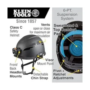Klein Tools 60517 Casco de seguridad ventilado clase C_3