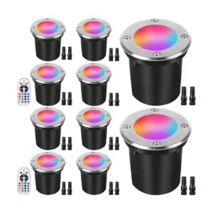 EAGLOD Iluminación de paisaje de 10 W RGBW luces de_1