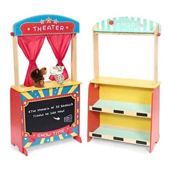 Títeres de madera para teatro de marionetas de 2 manos_1