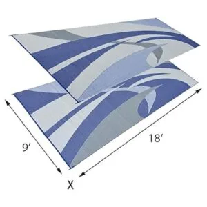 Alfombrilla estilo jardín AzulNegroGris_2