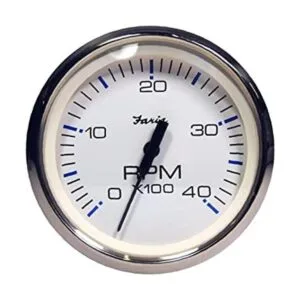 Faria 33818 Chesapeake Tacómetro Medidor Blanco_1