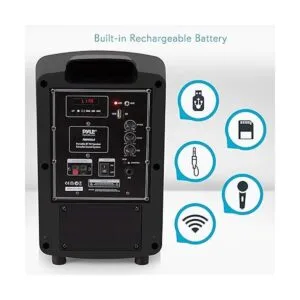 Pyle Altavoz con Bluetooth para karaoke para cargar Negro_2