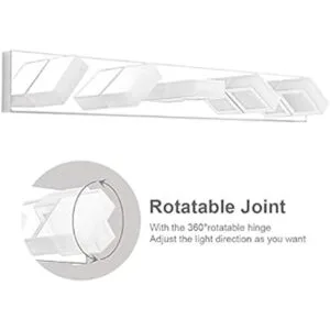 Ralbay Luminarias de baño cromadas regulables 5 luces LED_3