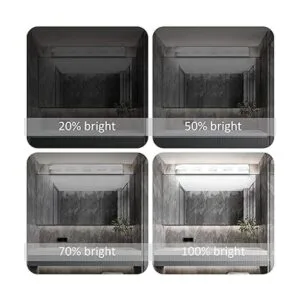 Ralbay Luminarias de baño cromadas regulables 5 luces LED_5