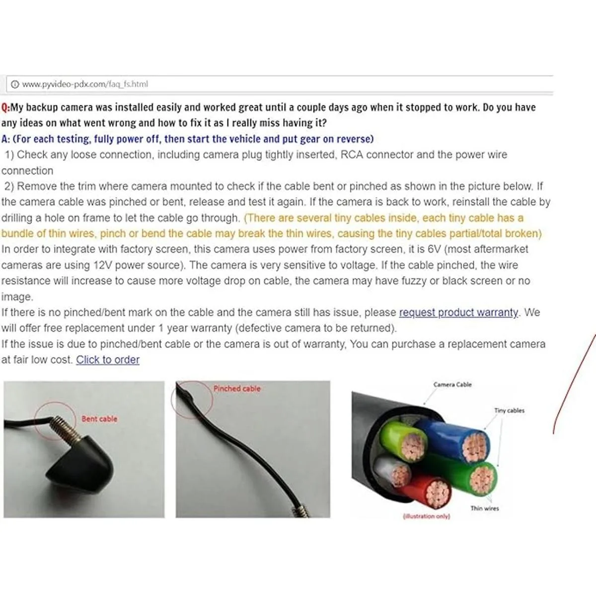 PYvideo Kit de cámara de respaldo para Toyota Camry SE y_5