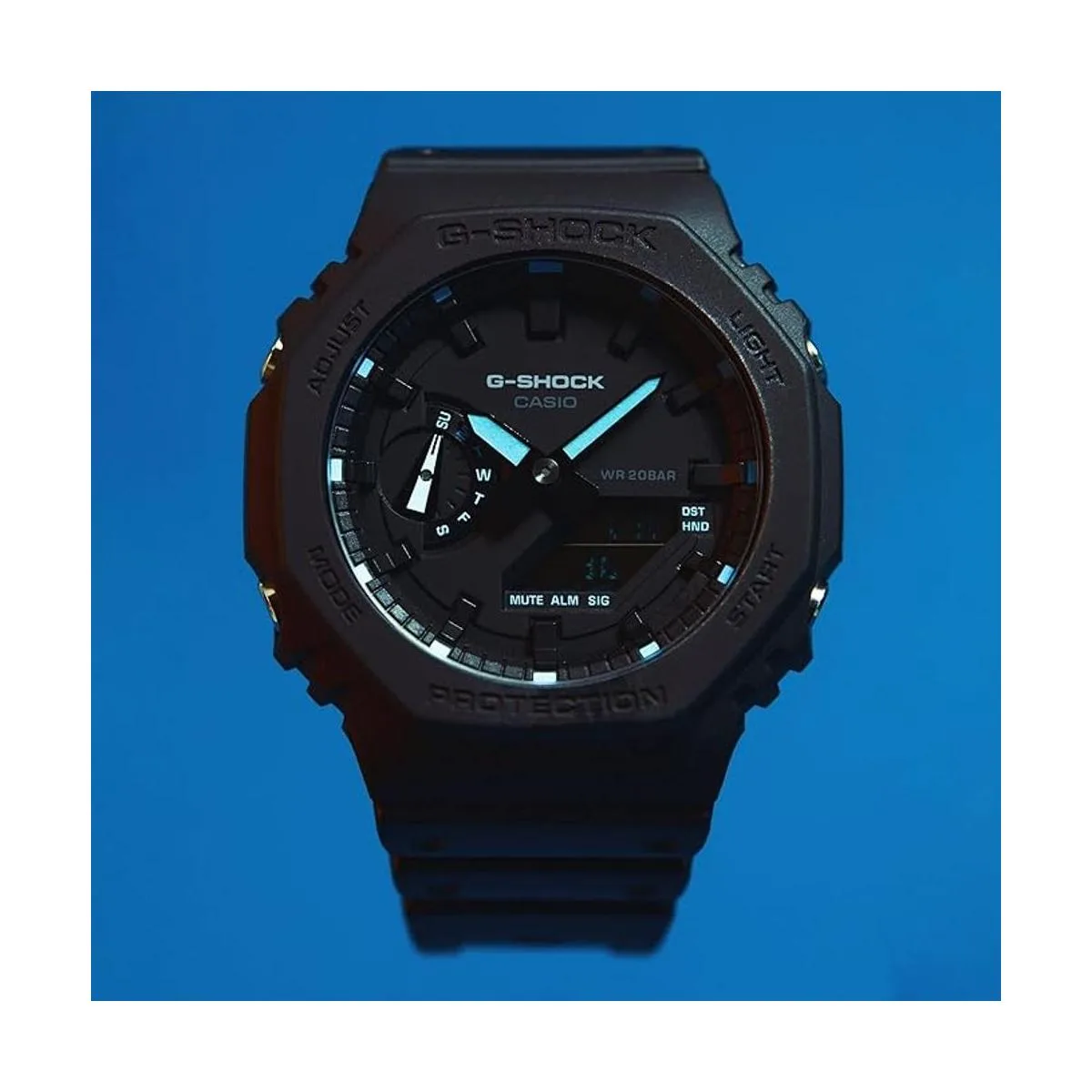 GShock GA21001A2 Reloj de neón con acento azul_4