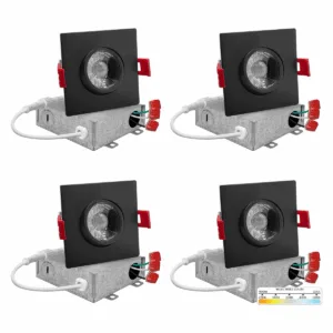 NUWATT Foco empotrable LED cuadrado de 3 pulgadas paquete_1