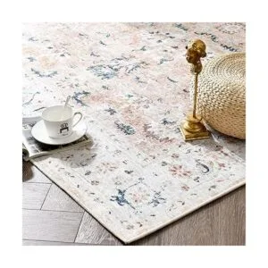 JINCHAN Alfombra persa vintage de 6 x 9 pulgadas_3